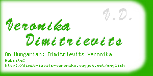 veronika dimitrievits business card